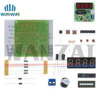 ชุดอุปกรณ์ AT89C2051นาฬิกาอิเล็กทรอนิกส์ชุดแสดงผลหลอดดิจิตอล LED ชุดชิ้นส่วนและส่วนประกอบโมดูลอิเล็กทรอนิกส์ DC 9V-12V แบบทำมือ