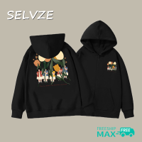 SELVZE คาร์ดิแกนฉบับภาษาเกาหลีซิปเสื้อแขนยาวลายดอกไม้การ์ตูนน่ารักสำหรับผู้หญิง