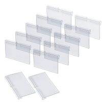 500Pcs Clear Plastic Label Holders for Wire Shelf Retail Price Label Holders Merchandise Sign Display Holder (6 x 4 cm)