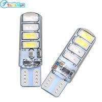 THINKMAX 2023New!!T10 5630 8smd หลอดไฟ Led ไฟรถยนต์ซิลิโคนสองสีกระพริบโคมไฟป้ายทะเบียนกว้างอุปกรณ์เสริมไฟ