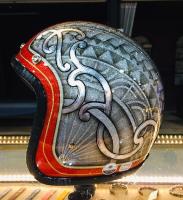 AVENGER HELMET NO: 230 หมวกกันน๊อคทรงคลาสสิค แบบเปิดหน้า งานแฮนด์เพ้นทั้งใบ