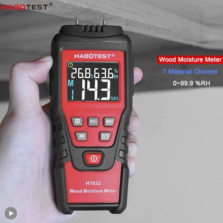 Ht632 Wood Moisture Meter Wall Water Tester Digital Humidity Meter