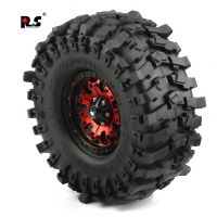 4PCS 118x45 mm 1.9 Wheel Rims Tires Set for 1:10 RC Rock Crawler Car TRX4 Axial SCX10 90046 Redcat Gen8 d90