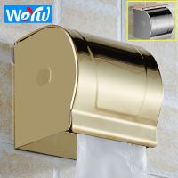 ▪ Toilet Paper Holder with Shelf Stainless Steel Toilet Tissue Roll Paper Holder Waterproof Wall Mounted Paper Towel Holder Gold