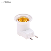 Jettingbuy แฟลชเซล1ชิ้น,สกรูหลอดไฟ Led ประหยัดพลังงานขั้วหลอดไฟเบ้าหลอดไฟ LED E27สีขาวใส่สหภาพยุโรปอะแดปเตอร์เปิดปิดสำหรับขั้วหลอดไฟหลอดโคมไฟ