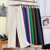-NEW-กางเกงผ้าร่อง ขายาวผู้หญิง สไตล์เกาหลี ผ้านิ่มใส่สบาย #403