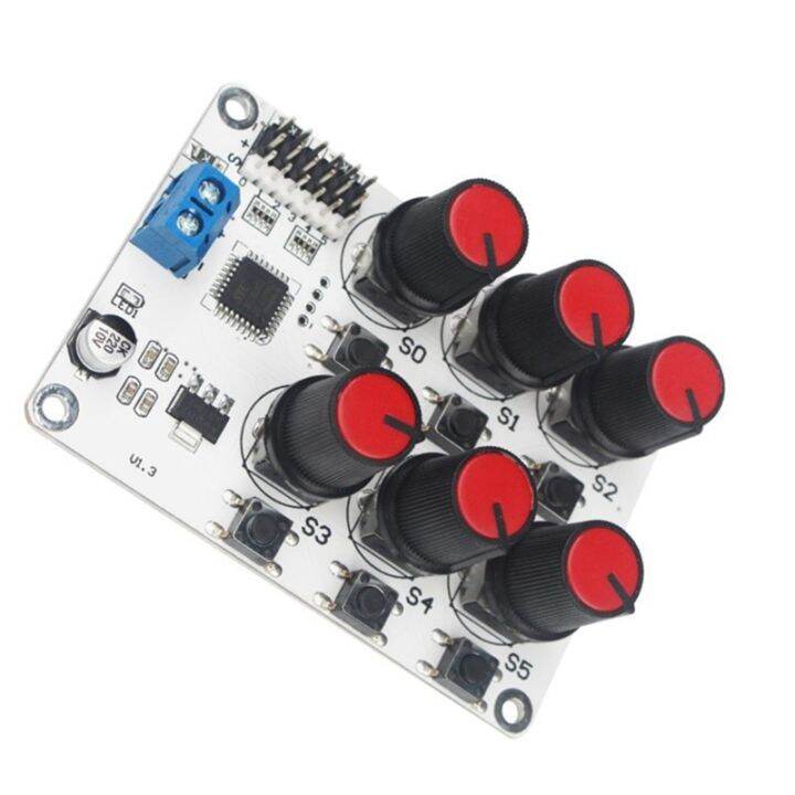 hiwonder-6-way-rotary-knob-servo-driver-overcurrent-protection-servo-tester-for-arduino-diy-robot-arm-part