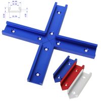 4Pcs 30 Type T-track Intersection Kit Aluminum T Slot Chute Miter Table Fixture Cross T-Track Jig Carpentry Woodworking Tools