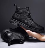 【Ready】? Pular t boots for men 23 new autumn gh-t black ish sle -t ler shoes mens work boots