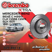 "จานเบรกหน้า BREMBO สำหรับ BENZ C W203, CLK C208 C209, SLK  R171 (HC) Dimple blind holes [D09 8411 1X]"