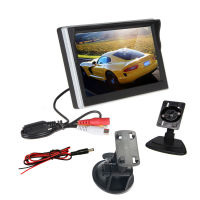 5 Inch Car Monitor TFT LCD Digital 2 Way Video Input or with Reverse Rear View Camera for Parking Backup Reverse Camera