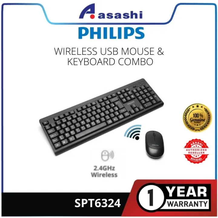 Philips Wireless KeyboardMouse combo SPT6324 Lazada