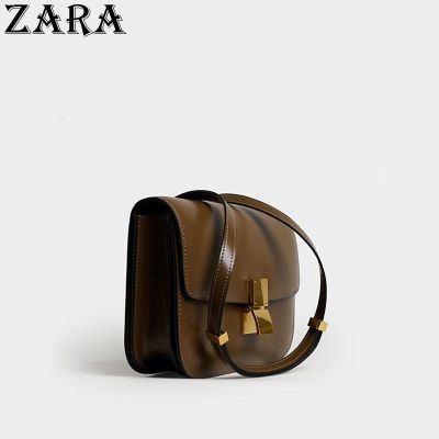 ZARA Niche กระเป๋ากระเป๋าทรงเต้าหู้หรูหราน้ำหนักเบา,กระเป๋าหนังทรงสี่เหลี่ยมเล็กแมสเซ็นเจอร์สะพายไหล่เดียวเข้ากับทุกชุดย้อนยุค2023