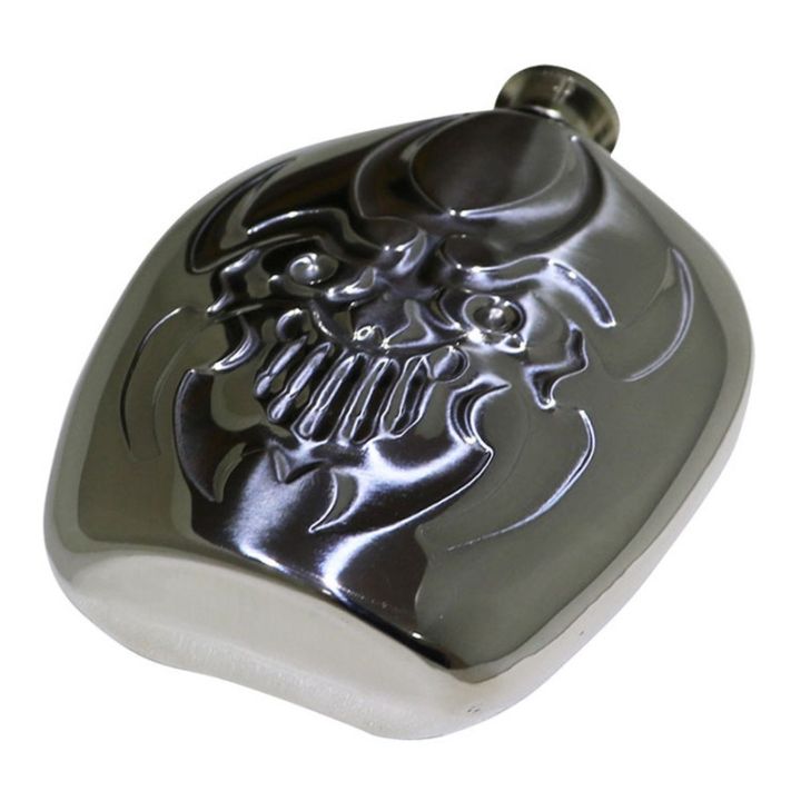 mini-6oz-creative-304-stainless-steel-alcohol-funnel-whisky-bottle-mirror-hip-flask-moscow-vodka-flagon-with-devil-pattern