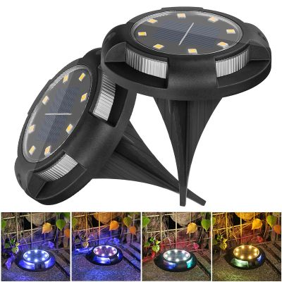 Solar Underground Lights Outdoor Garden Lights IP67 Waterproof Garden Lawn Floor Lights Decorative Stair Step Night Light Buried