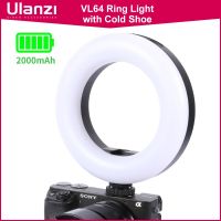 ✧๑™ Ulanzi VIJIM VL64 Rechargable Ring Light with Cold Shoe for Microphone Selfie Ring Light LED Video Light Vlog Live Youtube Light