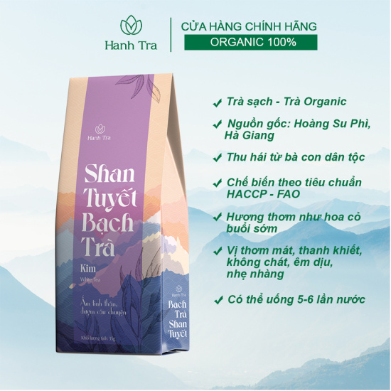 Trà shan tuyết cổ thụ hà giang bạch trà kim 75g trà thơm ngon cao cấp ngọt - ảnh sản phẩm 5