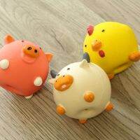 〖Love pets〗 Latex Vocal Ball Cartoon Animal Pet Grinding Teeth Toys Rose Red Pig Yellow Balls Chicken Round Cow Dogs Chew Training Products