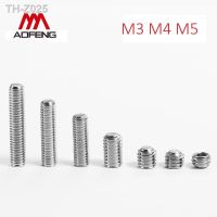 M3 M4 M5 304 Stainless Steel Flat End Hexagon Socket Set Screws M3x3 4 5 6 16 M4 x 20 M5 X 12 20 Hexagon Socket Fastening Screws