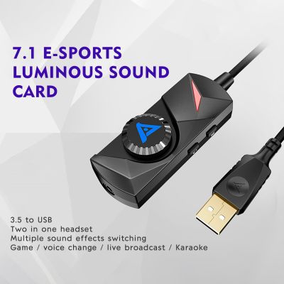 New HotUSB Sound Card Audio Interface External 3.5mm To USB7.1 Audio Game Computer Sound Card for Laptop Headset USB Sound Card