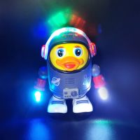 Electric Dancing Space Duck Movable with Music Light Glowing Duck Doll Smooth Glowing Space Duck Doll for Children Birthday Gift