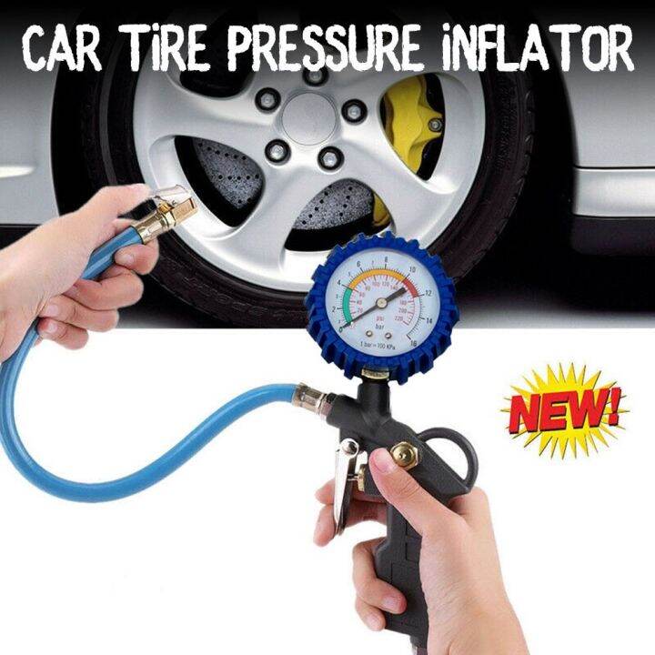 Car Tire Air Pressure Inflator Gauge with indicator Lazada PH