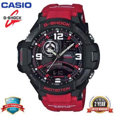 ต้นฉบับ G-Shock GA1000 ผู้ชายกีฬานาฬิกาคู่แสดงเวลา 200 เมตรกันน้ำกันกระแทกเวลาโลก LED แสงอัตโนมัติรับประกัน 2 ปี GA-1000-4B (ใหม่แท้)
