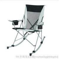 hyfvbu✒✔  Tension 2 1 Mesh Rocking Camp Chair Gray and Black Detachable Rockers Adult