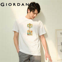 GIORDANO Men Xixi Series T-Shirts 100% Cotton China Print Tee Short Sleeve Summer Crewneck Simple Basic Casual Tshirts 91092250GHYJ