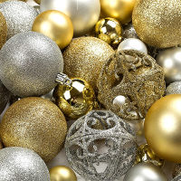 30100pcs Christmas Ball Set 3-6cm Christmas Tree Decor Light Ball Matte Ball Powder Ball Hollow Ball Ornaments New Year 2022