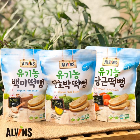Bánh gạo hữu cơ hàn quốc alvins cho bé từ 6 tháng  gói 30g - ảnh sản phẩm 1