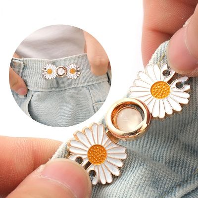 3pcsSewing-on Buckles for Jeans Perfect Fit Reduce Waist Pearl Snap Fastener Pants Pin Retractable Button Reusable Metal Buttons