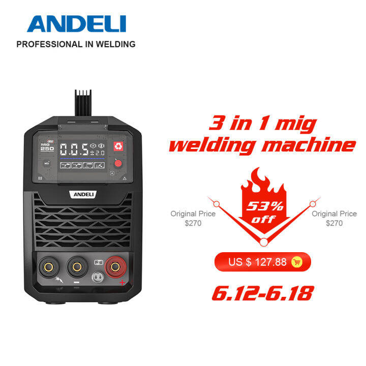 ANDELI MIG-250 MIG เครื่องเชื่อม MIG MMA ลิฟท์3 In 1เครื่องเชื่อม ...