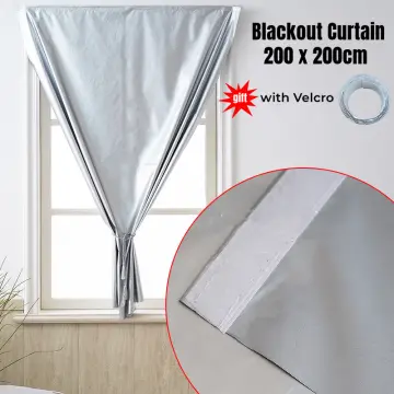 Black Punch Free Velcro Blackout Curtain Shading Anti-uv For