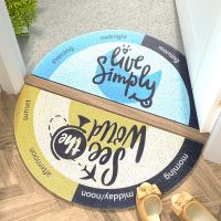 [COD] Cross-border semicircle silk circle floor mat non-slip door entry rub soil wear-resistant