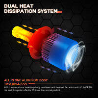 NIGHTEYE 2Pcs H4 LED H7 H11 H8 H9 9006 HB4 H1 9005 HB3 Car Headlight Bulbs LED Lamp with COB Chip 9000LM Auto Fog Lights 6500