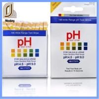 NICOLEY 100ct ความแม่นยำสูง แถบทดสอบ PH 4.5-9.0 ความไวสูง กระดาษลิตมัส ขนาดกะทัดรัดกะทัดรัด ชุดทดสอบน้ำ ความเป็นกรดของร่างกายและความเป็นด่าง