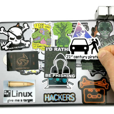 50pcs Hacker Geek Programmer Dark Network World Symbol Mixed Funny Phone Laptop Case Guitar Luggage Skateboard Bike Car Stickers