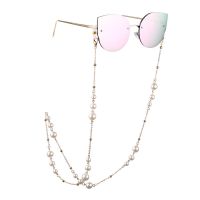 PEONY Fashion Pearls Sunglasses Holder Metal Reading Glasses Lanyard Eyeglass Chains Non-slip Necklace for Glasses Eyeglass Holder Eyewear Accessories Leaves Glasses Chains