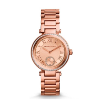 นาฬิกาข้อมือ Michael Kors แท้ Stainless steel สีโรสโกลด์ หรูหรา Michael Kors Skylar Rose Gold Stainless Steel Watch