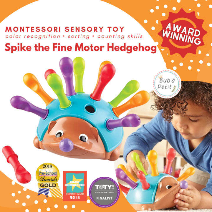 Spike The Fine Motor Educational Hedgehog Montessori Sensory Learning