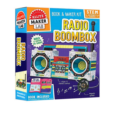 Original English klutz maker lab radio Boombox handmade paper radio with circuit electrical physics knowledge Electronic Engineering popular science practical ability training toy book steam system