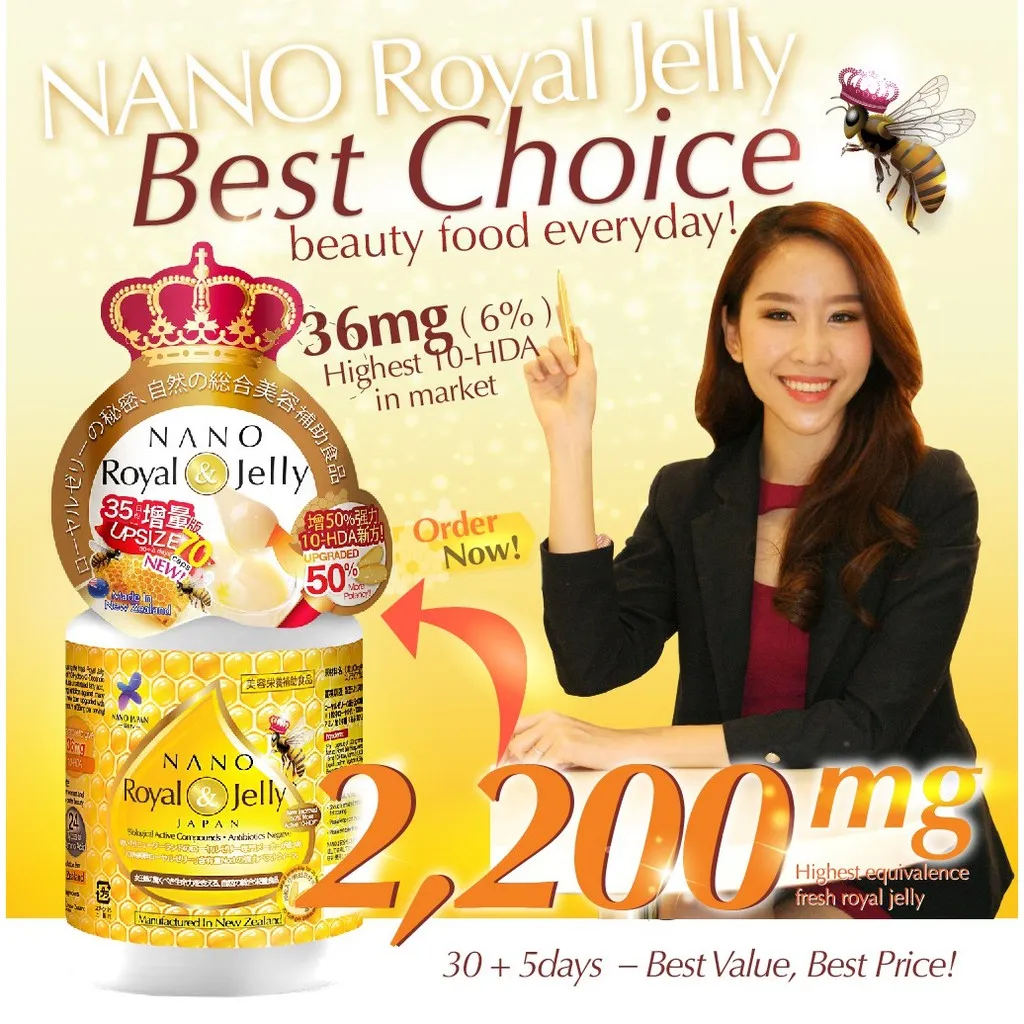 Original Nano Japan Royal Jelly Plus 10-DHA 70 capsules Hair Growth / Scalp  Protection 70s | Lazada
