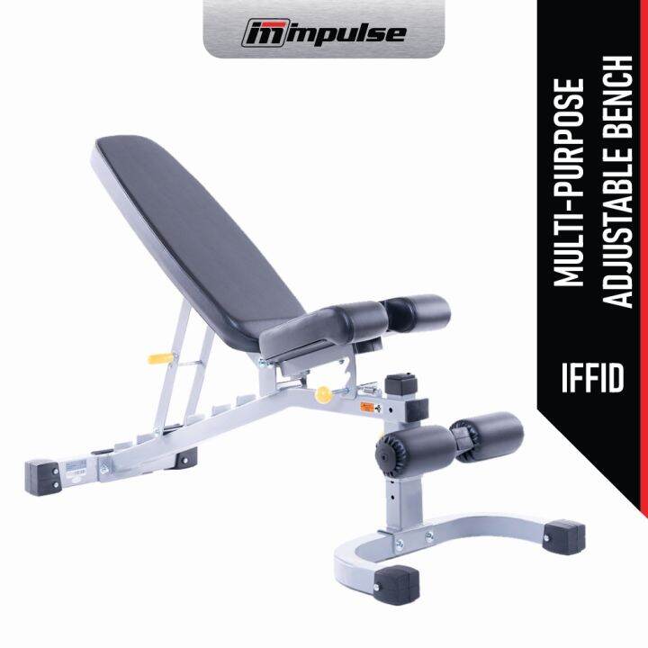 Gym Impulse IFFID Commercial MultiPurpose Adjustable Exercise Bench
