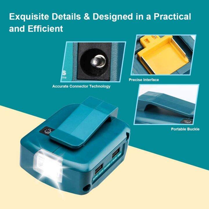 for-makita-adp068-14-4v-18v-lithium-ion-battery-adapter-power-source-batteries-charger-with-dual-usb-ports-led-light