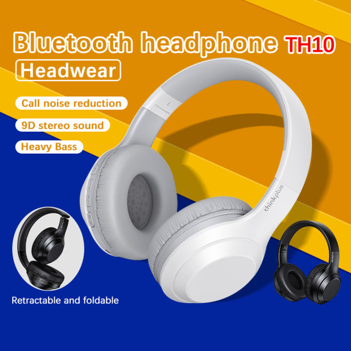 lenovo-thinkplus-th10-wireless-bluetooth-headset-หูฟังบลูทูธ-หูฟังสเตอริโอบลูทูธ-บลูทูธไร้สาย-5-0-พร้อมไมโครโฟน