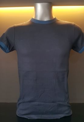 UZEM bodysize  no 1-068 เสื้อแขนสั้น กุนคอ และแขนสลับสี ผ้า cotton 100%