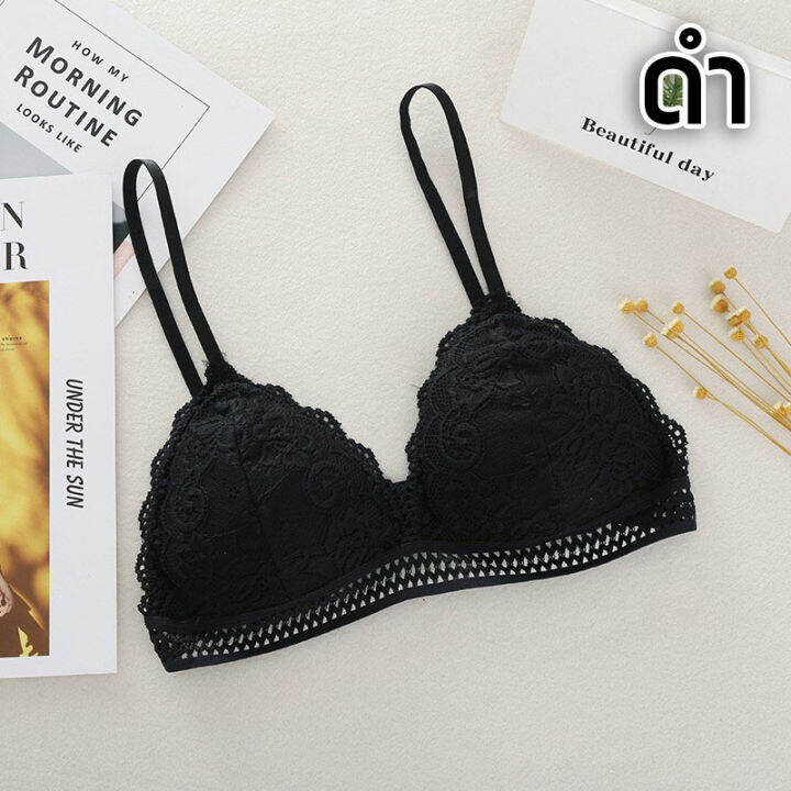 braforyou-n206-บราสายเดี่ยว-บราลูกไม้-ปรับสายได้-ไม่มีโครง-หลังตะขอ-ฟรีไซส์-ยังไม่มีคะแนน
