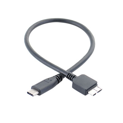 สายซิงค์ข้อมูล0.3เมตรชนิด C ถึงสายไมโคร USB อุปกรณ์แท็บเล็ตที่ทนทาน