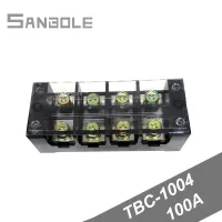 Terminal Block TBC 1004/TB 1004 Fixed Type 100A 600V 4 Position 0.5 25mm2 Connection Electrical Copper